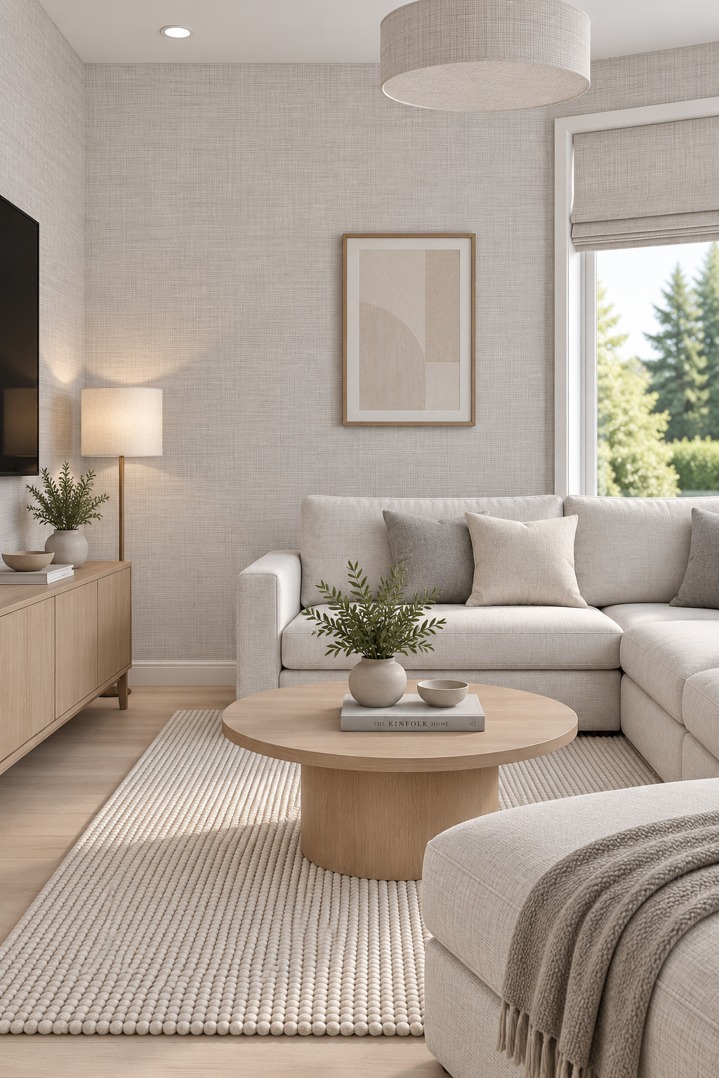 Inez Wallcovering Swedish Grey