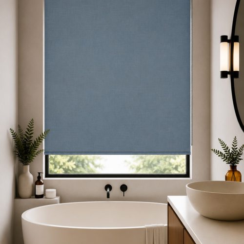 Linara Steel Blue Roller Blind
