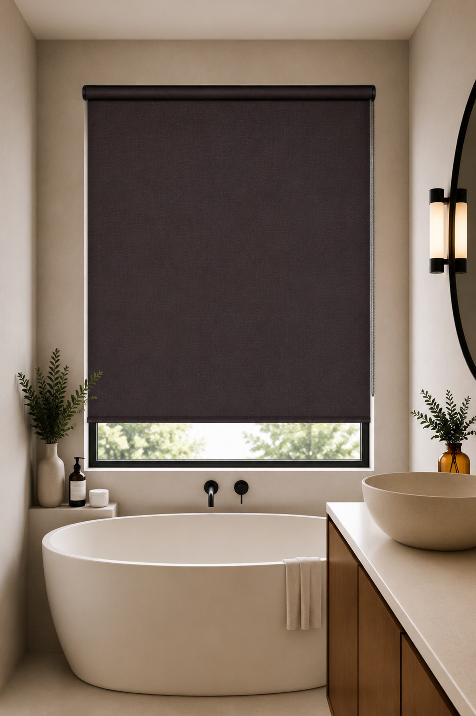 Linara Steeple Grey Roller Blind