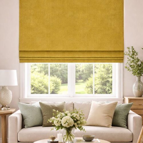 Martello Chartreuse Roman Blind