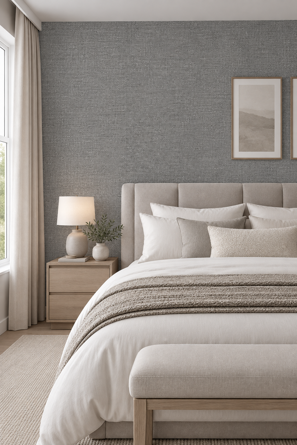 Mendel Wallcovering Charcoal