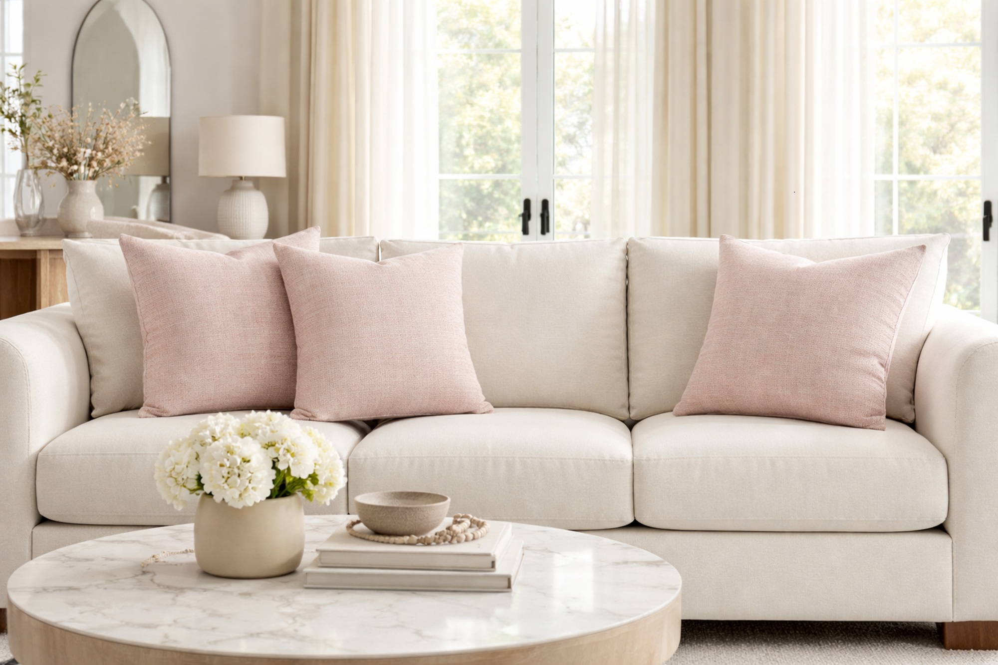 Milton Blush cushion