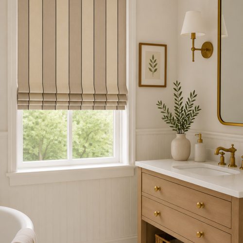 Regatta Stripe 3 Black Roman Blind
