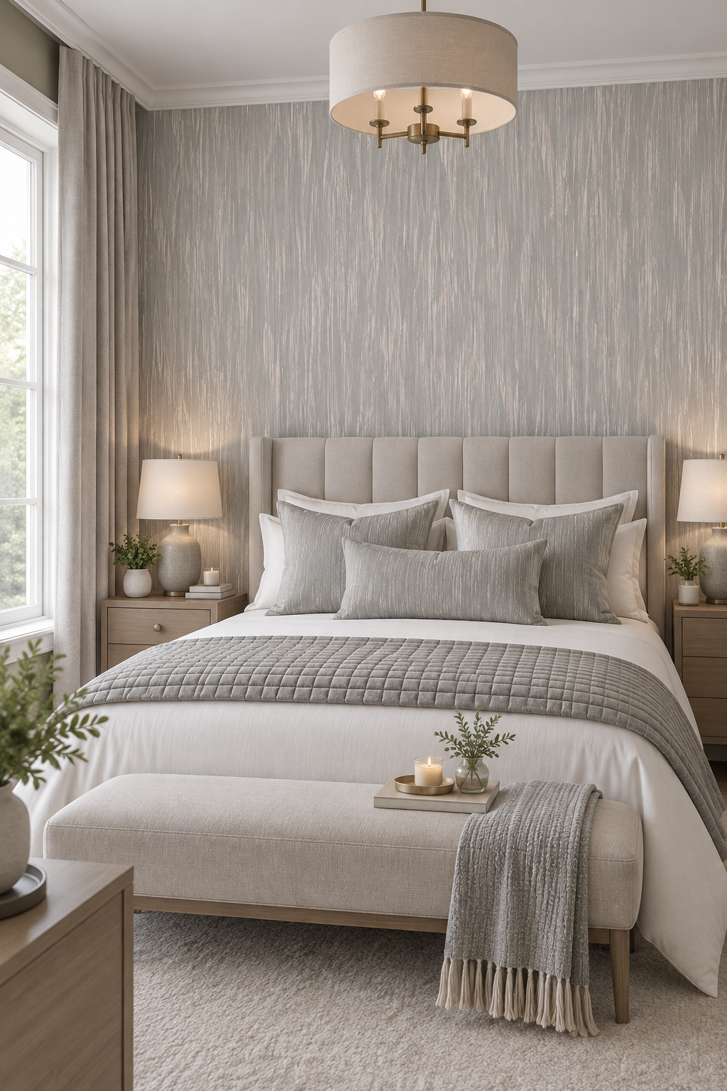 Sakari Wallcovering Silver Blue