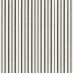 Ticking Stripe Wallcovering Black