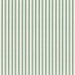 Ticking Stripe Wallcovering Racing Green