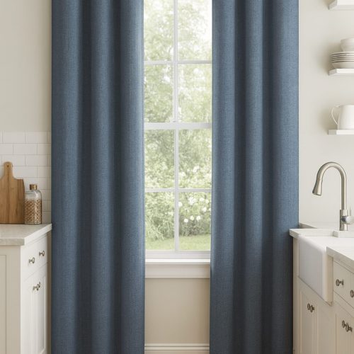 Tone Navy Curtain