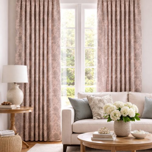 Woodsford Blush Curtain