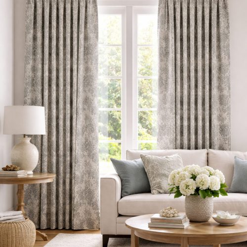 Woodsford Charcoal Curtain